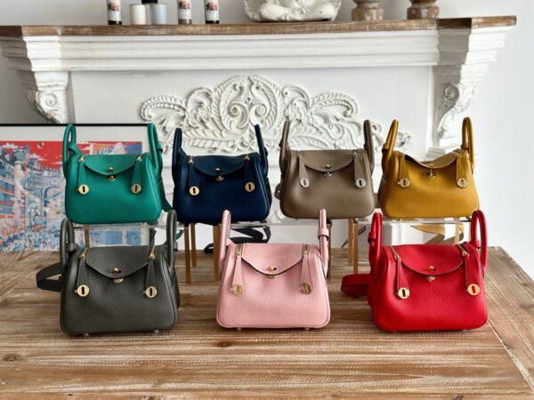 Hermes Lindy Mini 19cm Bag Taurillon Clemence Leather