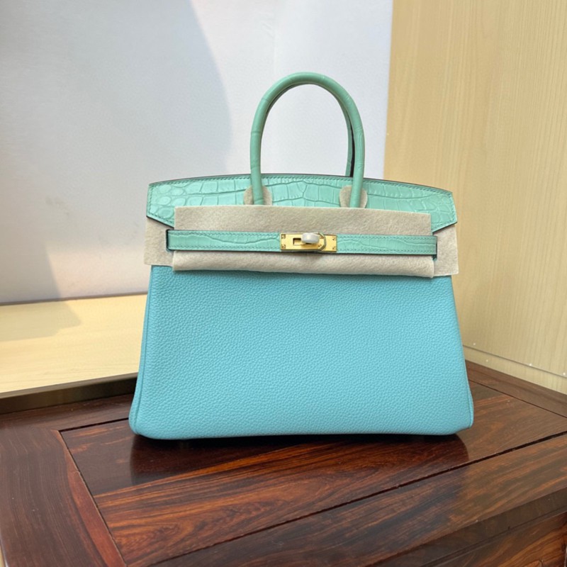 Hermes Birkin Touch Bag 25cm Togo and Niloticus Crocodile Leather