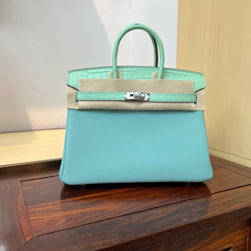 Hermes Birkin Touch Bag 25cm Togo and Niloticus Crocodile Leather
