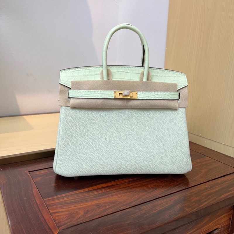 Hermes Birkin Touch Bag 25cm Togo and Niloticus Crocodile Leather