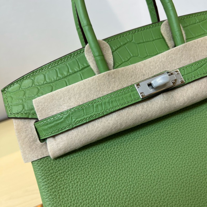 Hermes Birkin Touch Bag 25cm Togo and Niloticus Crocodile Leather