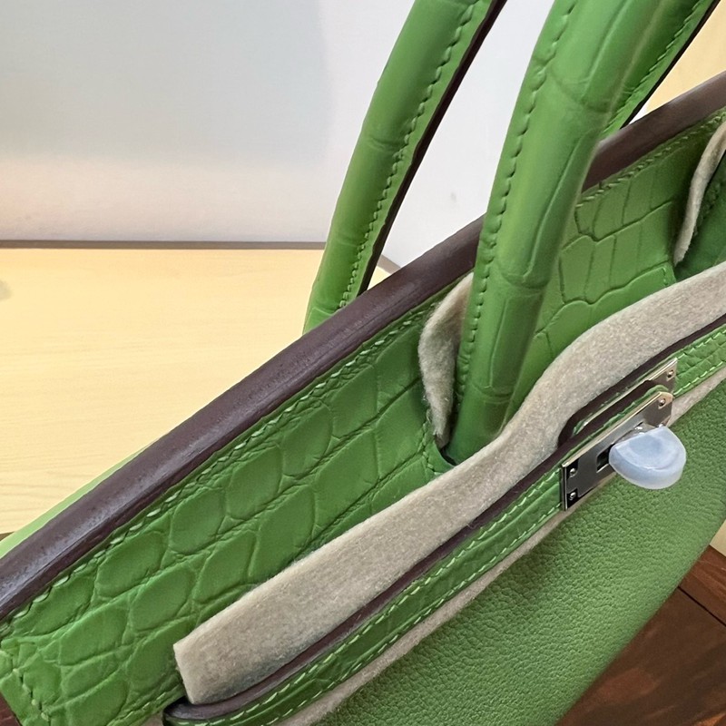 Hermes Birkin Touch Bag 25cm Togo and Niloticus Crocodile Leather