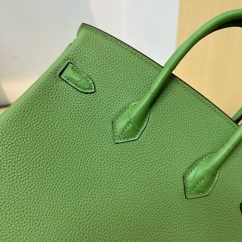 Hermes Birkin Touch Bag 25cm Togo and Niloticus Crocodile Leather