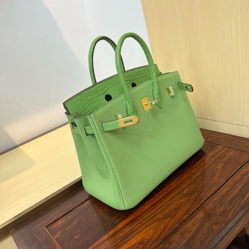 Hermes Birkin Touch Bag 25cm Togo and Niloticus Crocodile Leather