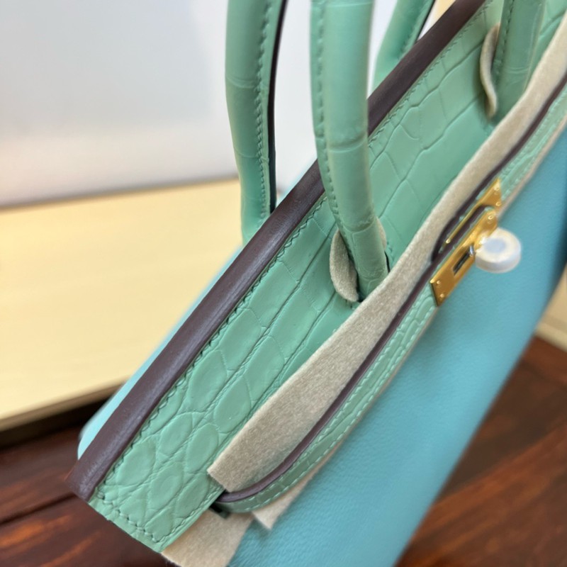 Hermes Birkin Touch Bag 25cm Togo and Niloticus Crocodile Leather