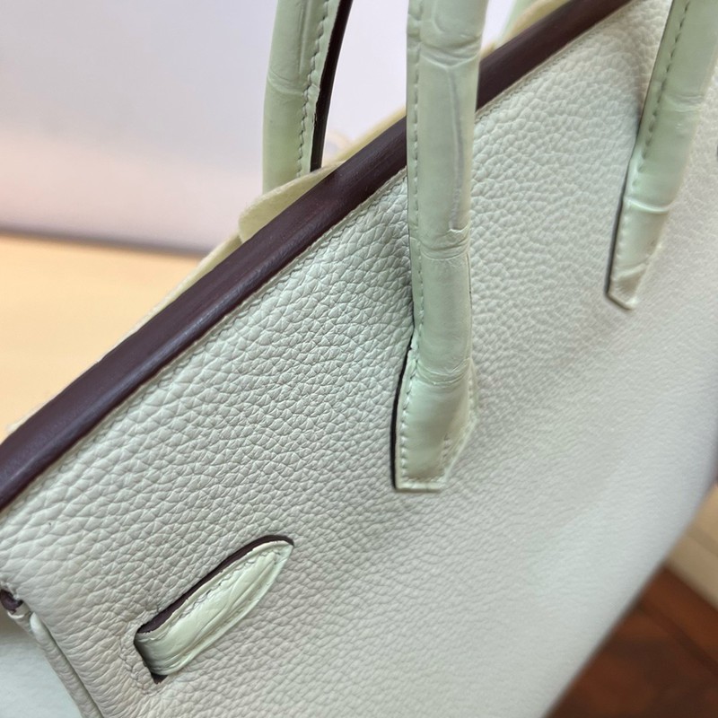 Hermes Birkin Touch Bag 25cm Togo and Niloticus Crocodile Leather