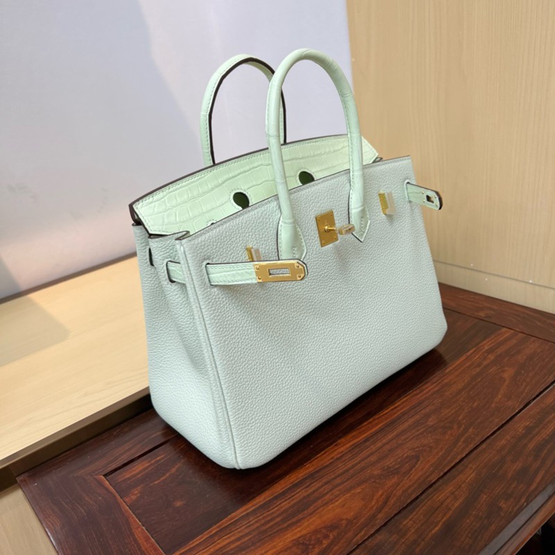 Hermes Birkin Touch Bag 25cm Togo and Niloticus Crocodile Leather