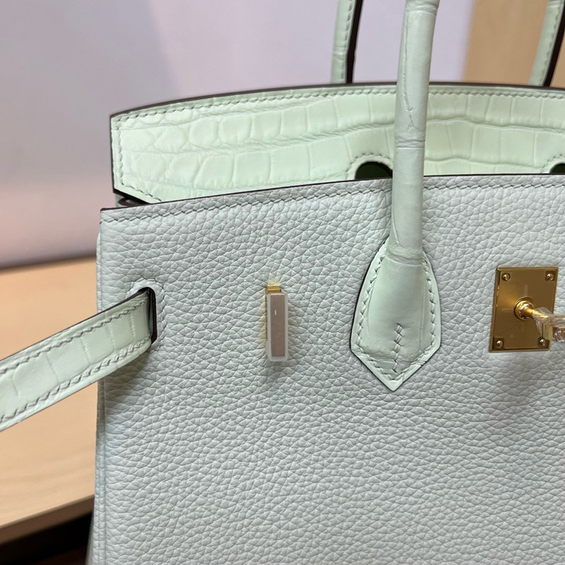 Hermes Birkin Touch Bag 25cm Togo and Niloticus Crocodile Leather