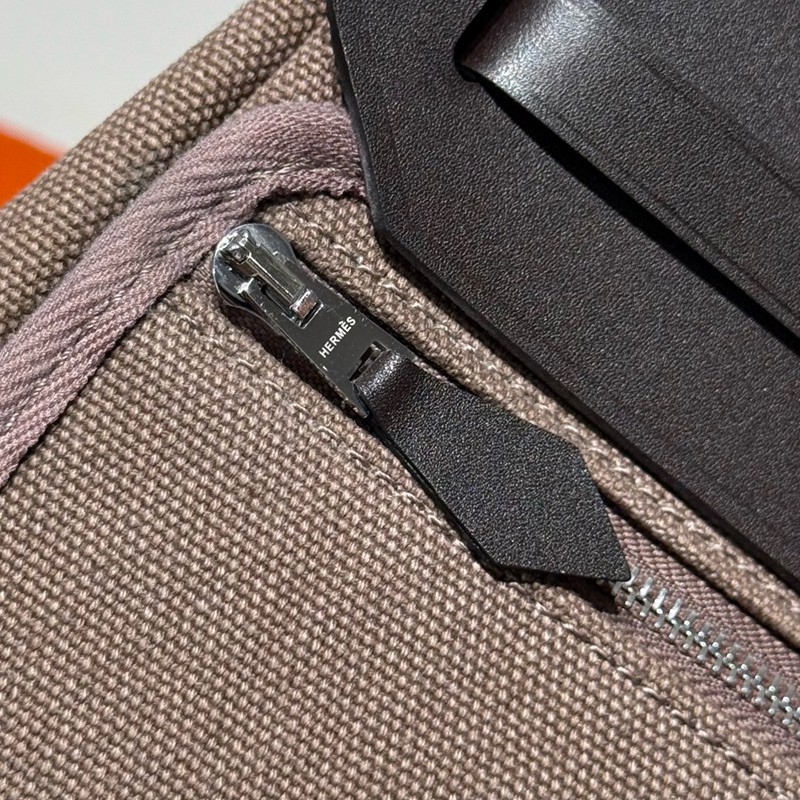 Hermes Mini Herbag Bag 20cm Canvas and Calfskin Leather