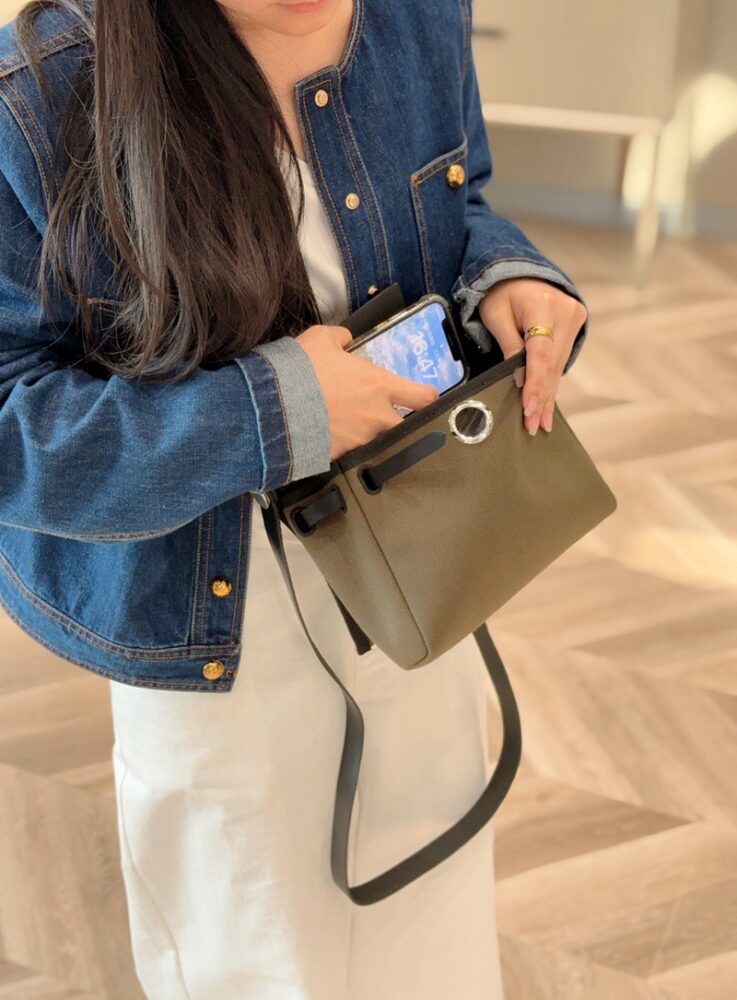 Hermes Mini Herbag Bag 20cm Canvas and Calfskin Leather