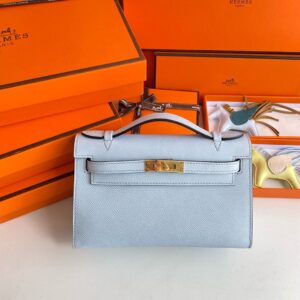 Hermes Mini Kelly Pochette Bag 22cm Epsom Leather 05