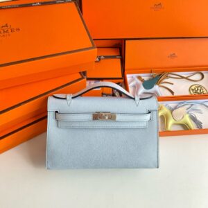 Hermes Mini Kelly Pochette Bag 22cm Epsom Leather 06