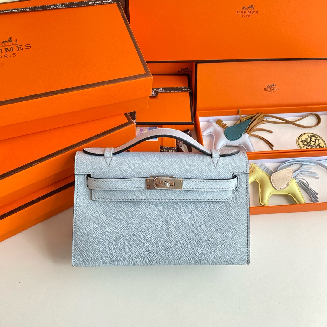 Hermes Mini Kelly Pochette Bag 22cm Epsom Leather