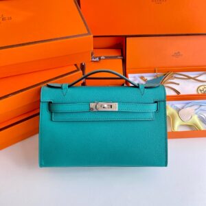 Hermes Mini Kelly Pochette Bag 22cm Epsom Leather 08