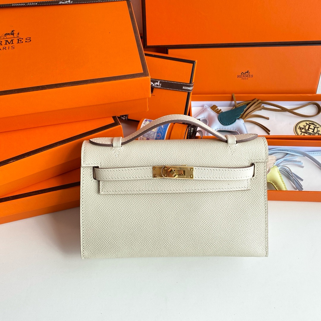 Hermes Mini Kelly Pochette Bag 22cm Epsom Leather