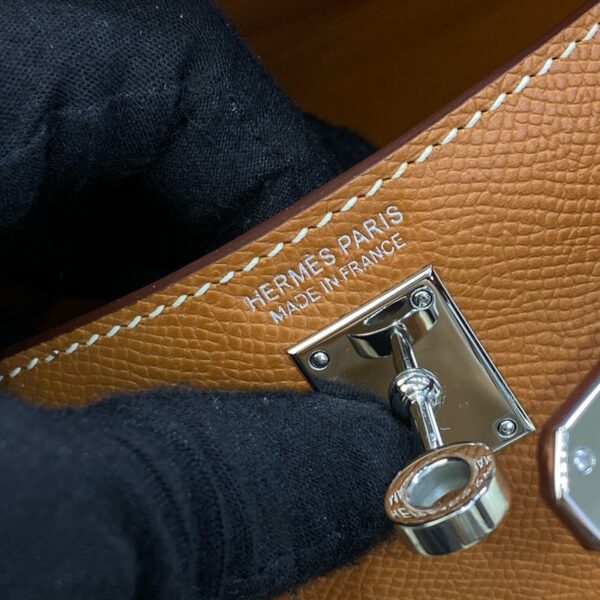 Hermes Mini Kelly II Bag 19cm Original Calfskin Leather Silver 19