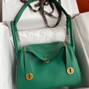 Hermes Lindy 26cm Bag Original Taurillon Clemence Leather 04