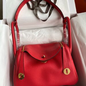 Hermes Lindy 26cm Bag Original Taurillon Clemence Leather 05