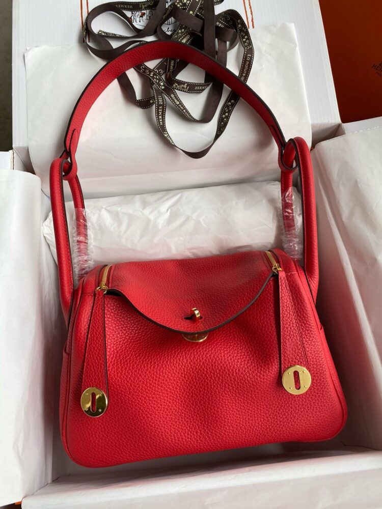 Hermes Lindy 26cm Bag Original Taurillon Clemence Leather