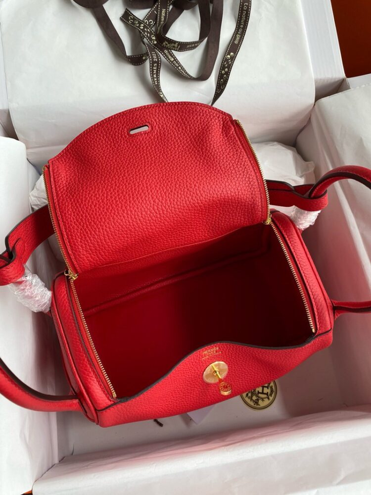 Hermes Lindy 26cm Bag Original Taurillon Clemence Leather