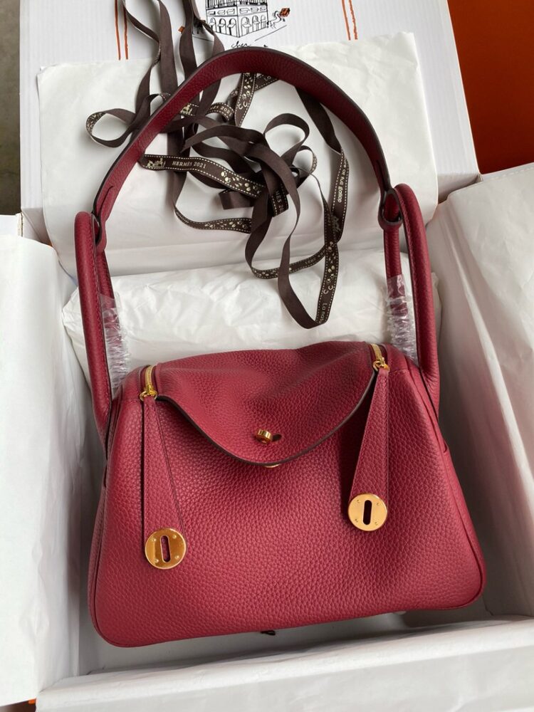 Hermes Lindy 26cm Bag Original Taurillon Clemence Leather