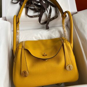 Hermes Lindy 26cm Bag Original Taurillon Clemence Leather 09