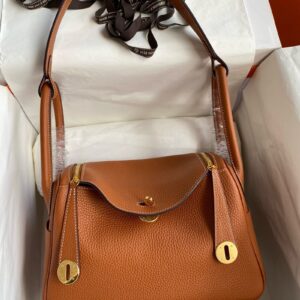 Hermes Lindy 26cm Bag Original Taurillon Clemence Leather 12