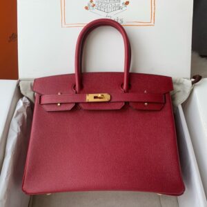 Hermes Birkin 30cm Bag Original Epsom Leather Full Handmade 06