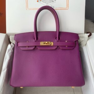 Hermes Birkin 30cm Bag Original Epsom Leather Full Handmade 17