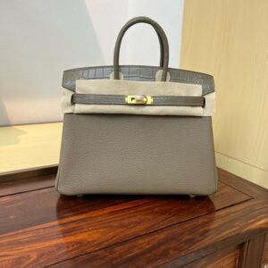 Hermes Birkin Touch Bag 25cm Togo and Niloticus Crocodile Leather 02