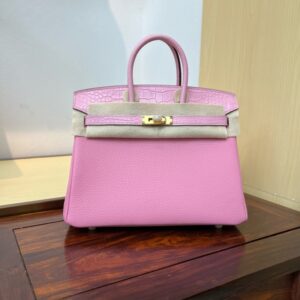 Hermes Birkin Touch Bag 25cm Togo and Niloticus Crocodile Leather 04