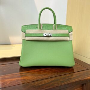 Hermes Birkin Touch Bag 25cm Togo and Niloticus Crocodile Leather 08