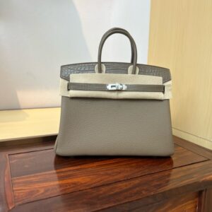 Hermes Birkin Touch Bag 25cm Togo and Niloticus Crocodile Leather 20