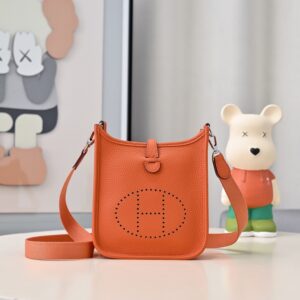 Hermes Evelyne Mini 17cm Bag TC Clemence Leather 17