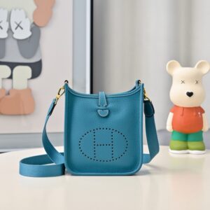Hermes Evelyne Mini 17cm Bag TC Clemence Leather 22