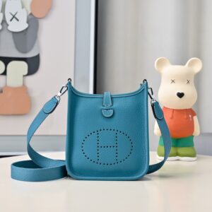Hermes Evelyne Mini 17cm Bag TC Clemence Leather 23