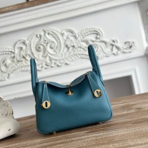 Hermes Lindy Mini 19cm Bag Taurillon Clemence Leather 14