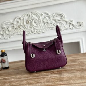 Hermes Lindy Mini 19cm Bag Taurillon Clemence Leather 27
