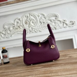 Hermes Lindy Mini 19cm Bag Taurillon Clemence Leather 42