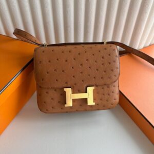 Hermes Mini Constance 19 Bag Ostrich Leather 05