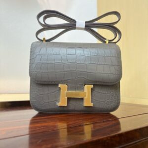 Hermes Mini Constance 19 Bag Shiny Alligator Crocodile 24