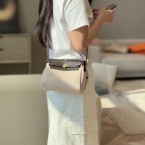 Hermes Mini Herbag Bag 20cm Canvas and Calfskin Leather 02