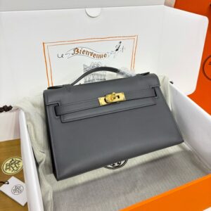 Hermes Mini Kelly 22 Pochette Bag Swift GHW 01