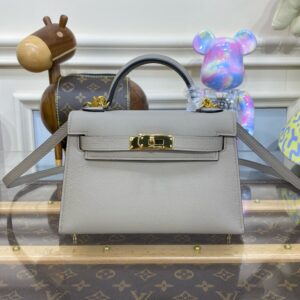 Hermes Mini Kelly II Bag 19cm Original Calfskin Leather 08