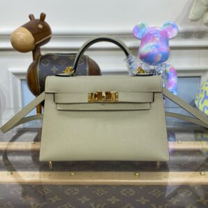 Hermes Mini Kelly II Bag 19cm Original Calfskin Leather 11