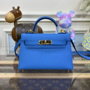 Hermes Mini Kelly II Bag 19cm Original Calfskin Leather 14