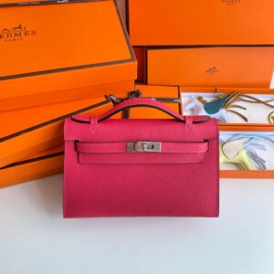 Hermes Mini Kelly Pochette Bag 22cm Epsom Leather 13