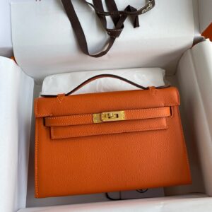 Hermes Mini Kelly Pochette Bag 22cm Epsom Leather 27