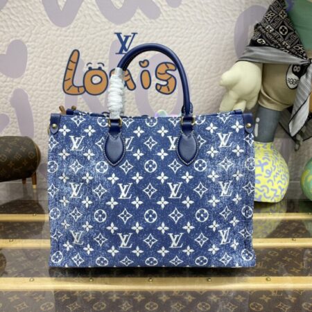 Top Quality LV Onthego Blue Denim