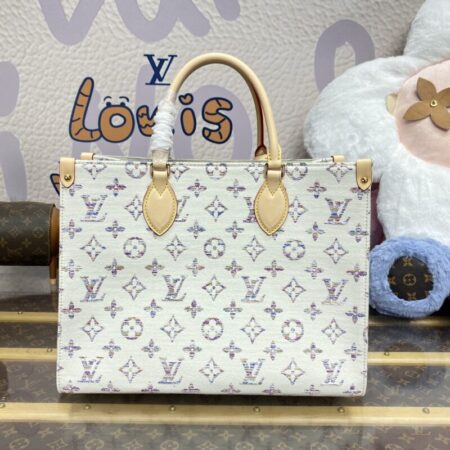 Top Quality LV Onthego White Denim